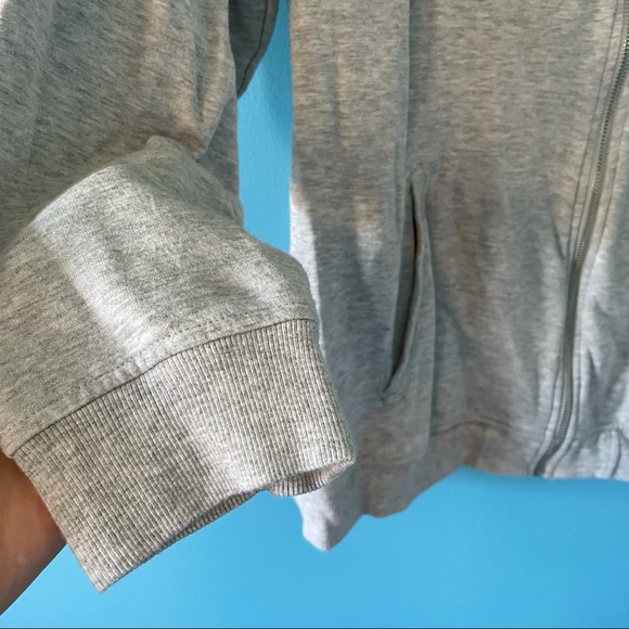 AVA & VIV Gray Zip Up Sweatshirt Sweater Sport Active 1X Soft Lounge Casual - Picture 6 of 12